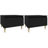 Image de Tables d appoint 2 pcs Noir 50x46x35 cm Bois d ingénierie