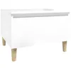 Image de Table d appoint Blanc brillant 50x46x35 cm Bois d ingénierie