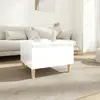 Image de vidaXL Table d'appoint Blanc brillant 50x46x35 cm Bois d'ingénierie