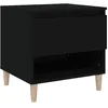 Image de vidaXL Table de Chevet, Armoire de Nuit avec Rangement, Armoire de Lit, Table de Nuit, Meuble de Chambre à Coucher, Scandinave, Noir Bois d’Ingénierie