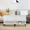 Image de vidaXL Tables d'appoint 2pcs Blanc brillant 50x46x50cm Bois ingénierie