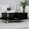 Image de vidaXL Table basse Noir 90x50x36,5 cm Bois d'ingénierie
