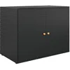 Image de Armoire de rangement jardin Noir 100x55,5x80 cm Résine tressée