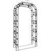 Image de vidaXL Arche de Jardin Noir 116x45x240 cm Acier, pergola de Jardin, tonnelle de Jardin, Arche de Jardin en métal, Arche de Rose