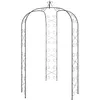Image de vidaXL Arche de Jardin Noir Ø180x255 cm Acier, pergola de Jardin, tonnelle de Jardin, Arche de Jardin en métal, Arche de Rose