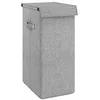 Image de Panier à linge pliable Gris 26x34,5x59,5 cm Tissu en faux lin