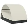 Image de vidaXL Transat 2 Places avec Toit Rond Noir 211x112x140 cm, Chaise Longue, Chaise Longue d'extérieur, lit de Salon, lit de Repos