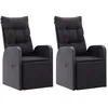 Image de Chaises de jardin inclinables coussins lot de 2 Résine tressée