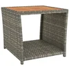 Image de vidaXL Table à thé et Dessus en Bois Gris Résine tressée Acacia Massif
