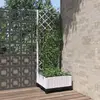 Image de vidaXL Jardinière avec treillis Blanc 40x40x121,5 cm PP