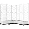 Image de vidaXL Jardinière avec Treillis Blanc 120x120x121,5 cm PP