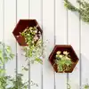 Image de vidaXL Jardinières murales 2 pcs Rouillé Acier corten 30x10x25 cm