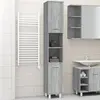 Image de vidaXL Armoire de bain Sonoma gris 30x30x179 cm Bois d'ingénierie