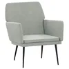 Image de Fauteuil Gris clair 62x79x79 cm Velours
