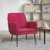 Image de vidaXL Fauteuil Rouge bordeaux 62x79x79 cm Velours