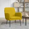 Image de vidaXL Fauteuil Jaune 62x79x79 cm Velours