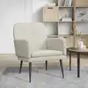 Image de vidaXL Fauteuil Crème 62x79x79 cm Velours