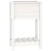 Image de vidaXL Jardinière avec Étagère, Lit Surélevé, Bac à Fleurs, Pot de Plantes, Boîte à Fleurs Jardin Patio Terrasse, Blanc 54x34,5x81 cm Bois Massif de Pin