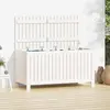Image de vidaXL Boîte de rangement de jardin Blanc 121x55x64 cm Bois de pin