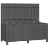 Image de vidaXL Boîte de Rangement de Jardin Gris 147x68x64 cm Bois de pin