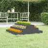 Image de vidaXL Jardinière Gris 80x80x27 cm Bois massif de pin