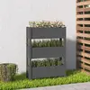 Image de vidaXL Jardinière Gris 77x25x104,5 cm Bois massif de pin