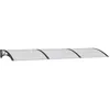 Image de vidaXL Auvent de Porte, Marquise Solaire avec Support, Abri Protection contre Pluie, Banne Entrée Porte Patio, Noir 300x100 cm Polycarbonate
