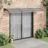 Image de vidaXL Auvent de porte Noir 300x100 cm Polycarbonate