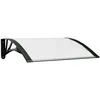 Image de vidaXL Auvent de Porte, Marquise Solaire avec Support, Abri Protection contre Pluie, Banne Entrée Porte Patio, 80x75 cm Noir et Transparent Polycarbonate