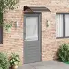 Image de vidaXL Auvent de porte noir 80 x 75 cm en polycarbonate