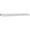 Image de vidaXL Auvent de Porte Gris 400 x 100 cm Polycarbonate