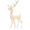 Image de vidaXL 3X Décorations de Noël de Renne Ornement de Noël Rennes Lumineux Décoration de Fête Maison Intérieur Acrylique 120 cm Multicolore