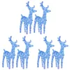 Image de vidaXL Rennes de Noël 6 pcs 240 LED Bleu Acrylique