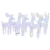 Image de vidaXL 6X Rennes de Noël 240 LED Décoration de Noël Rennes Illuminés Décoration de Vacances Ornement de Fête Jardin Extérieur Multicolore Acrylique