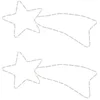 Image de vidaXL 2X Figures de Comète de Noël Ornement de Fêtes Décoration de Lumière de Corde Jardin Extérieur Intérieur 48 LED Blanc Chaud 65x28 cm
