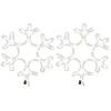 Image de Flocon de neige de Noël avec LED 2 pcs Blanc chaud 27x27 cm