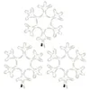 Image de vidaXL Figure de Noël Flocon de Neige LED 3 pcs Blanc Chaud 27x27 cm
