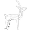 Image de vidaXL 2X Rennes de Noël Décoration de Noël Ornement de Vacances Décoration de Fête Ornement de Jardin Extérieur Blanc Chaud 76x42x87 cm