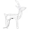 Image de vidaXL 3X Rennes de Noël Décoration de Noël Ornement de Vacances Décoration de Fête Ornement de Jardin Extérieur Blanc Chaud 76x42x87 cm