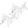 Image de vidaXL 2X Rennes de Noël Décoration de Noël Ornement de Vacances Décoration de Fête Ornement de Jardin Extérieur Blanc Chaud 60x30x60 cm