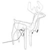 Image de vidaXL Chiffres de Noël Renne avec Têtes Meubles 2 pcs Blanc Chaud