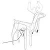 Image de vidaXL Chiffres Noël Renne Têtes Meubles 3 pcs Blanc Froid 76x42x87 cm