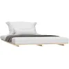 Image de vidaXL Cadre de Lit, Lit Double avec Sommier à Lattes, Lit Adulte, Meuble de Chambre à Coucher Intérieur, Marron 140x190 cm Bois de Pin Massif