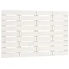 Image de vidaXL Tête de Lit Murale, Panneau de Lit, Accessoire de Lit, Meuble de Chambre à Coucher Intérieur, Blanc 81x3x63 cm Bois Massif de Pin