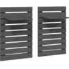 Image de Étagères de chevet murales 2 pcs Gris Bois de pin massif