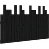 Image de vidaXL Tête de lit Murale Noir 127,5x3x80 cm Bois Massif de pin