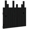 Image de vidaXL Tête de lit Murale Noir 82,5x3x80 cm Bois Massif de pin