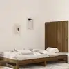 Image de vidaXL Tête de lit murale Marron miel 95,5x3x90 cm Bois massif de pin