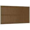 Image de vidaXL Tête de lit Murale Marron Miel 159,5x3x90 cm Bois Massif de pin