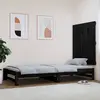 Image de vidaXL Tête de lit murale Noir 82,5x3x90 cm Bois massif de pin
